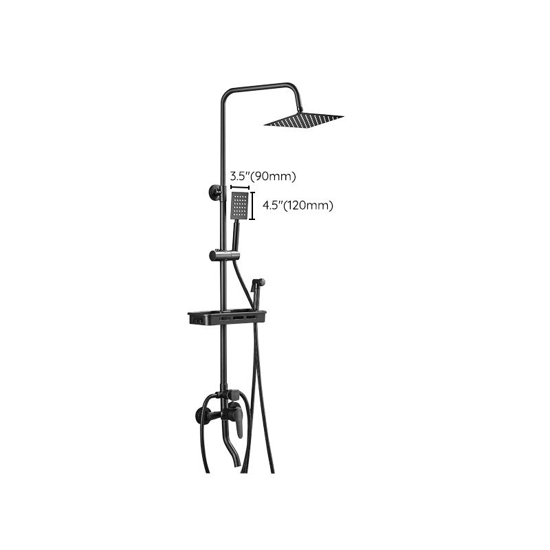 Modern Adjustable Water Flow Shower Faucet Shower Arm Hose Shower System on Wall