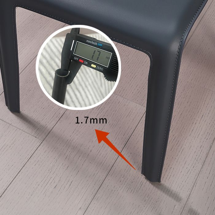 Faux Leather Contemporary Side Chair Matte Finish Home Dining Chair