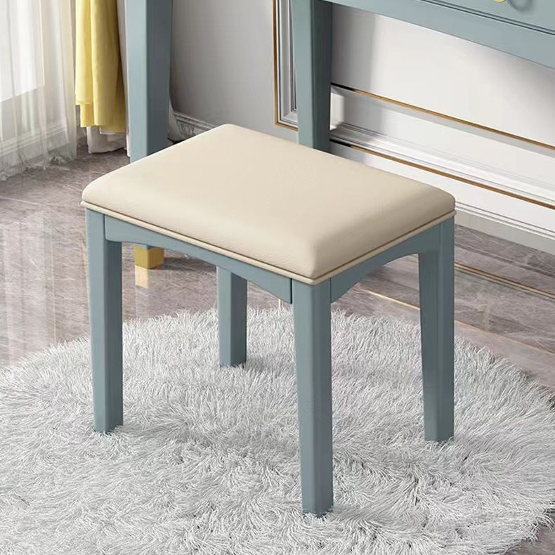 29.52" H Solid Wood Dressing Table Flip-top Makeup Vanity with Mirror