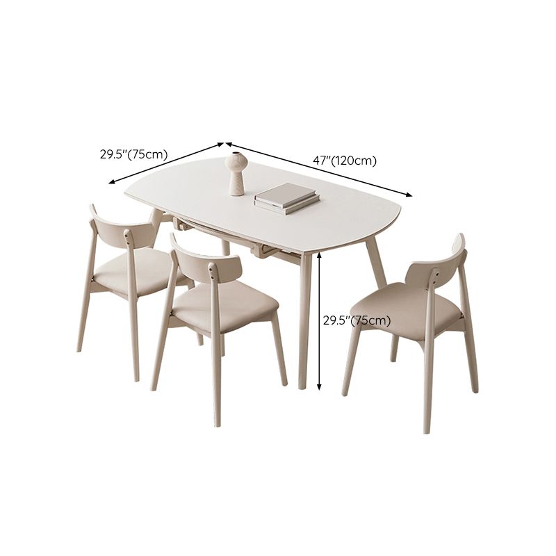 Sintered Stone Dining Table Modern Rectangle Dining Table for Kitchen