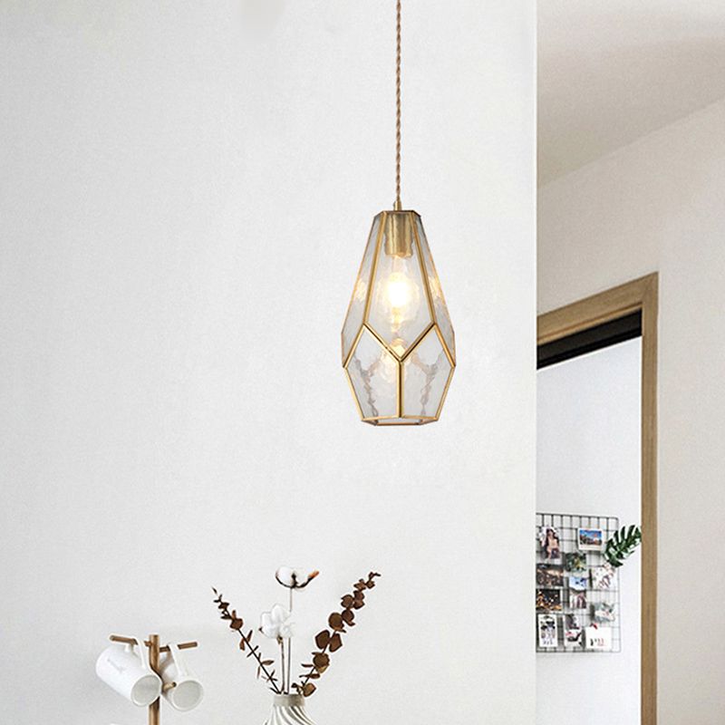 Tiffany Style Geometry Shape Hanging Light Glass Single Light Hanging Light Fixture