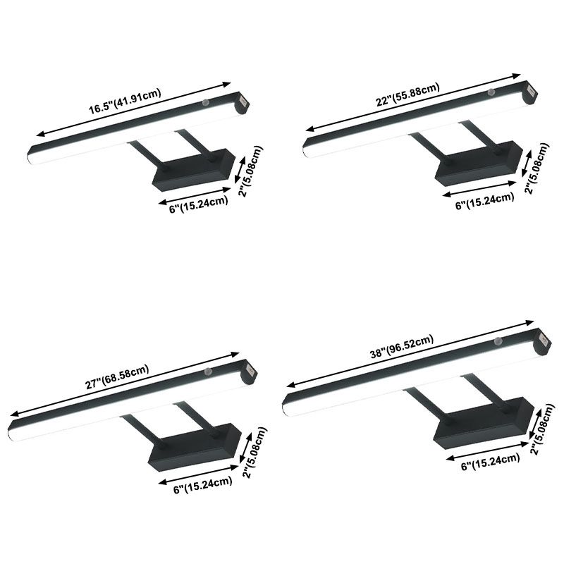 Modern Style LED Smart Mirror Lamp Fixture Adjustable Mirror Light Fixture for Bathroom Washroom