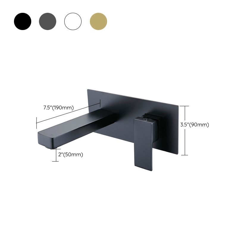 Modern Wall Mounted Faucets Copper Widespread Wall Mounted Bathroom Sink Faucet