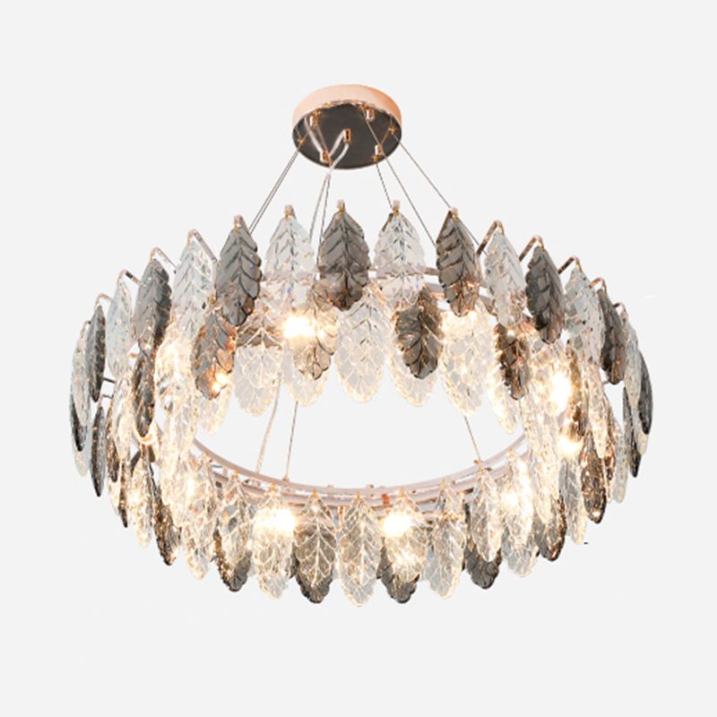 Candelera de cristal de lámpara de lámpara de estilo moderno para sala de estar de dormitorio