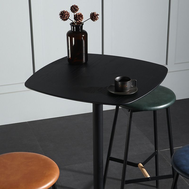 Contemporary Pub Table 40.6"H Square Bar Table for Indoor and Breakroom