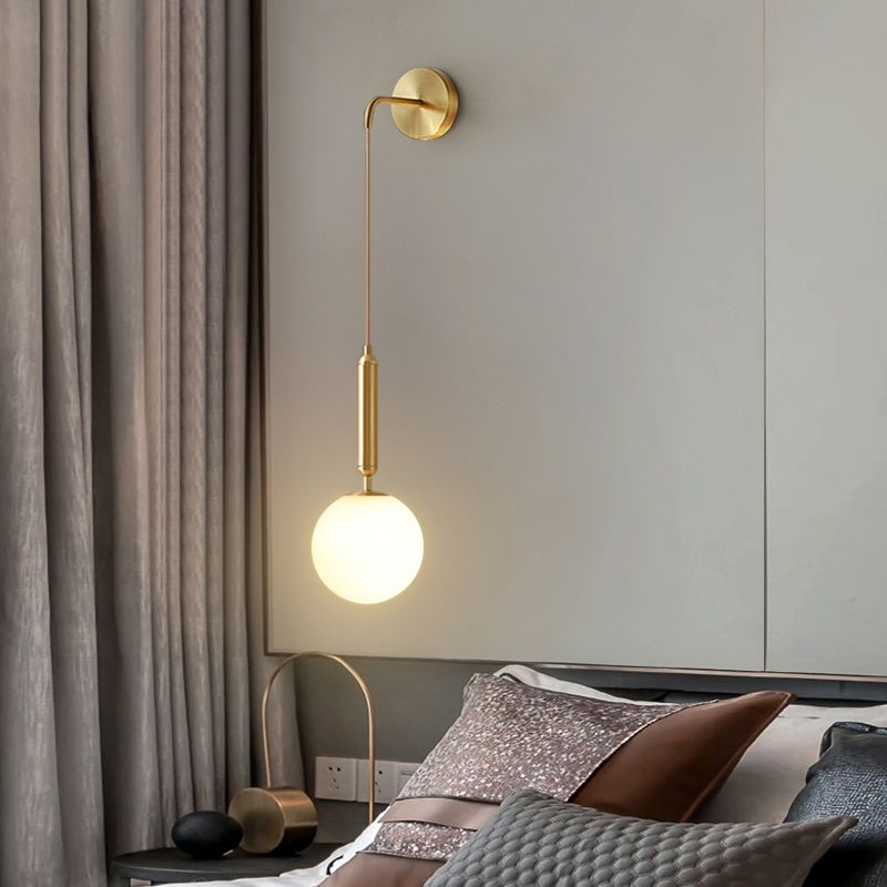 Glas kugelförmige Wandlampen zeitgenössische 1 leichte Wandleuchte Leuchten