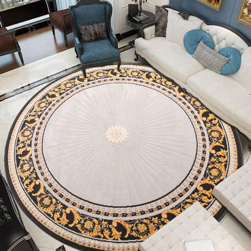 Glam Rug Mid-Century Area Rug Polyester Easy Care Carpet for Bedroom