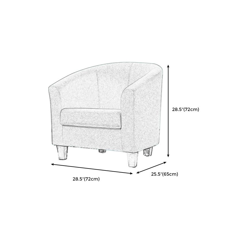 Faux Leather Accent Chair 28.34" L x 28.34" W x 25.59" H Barrel Chair