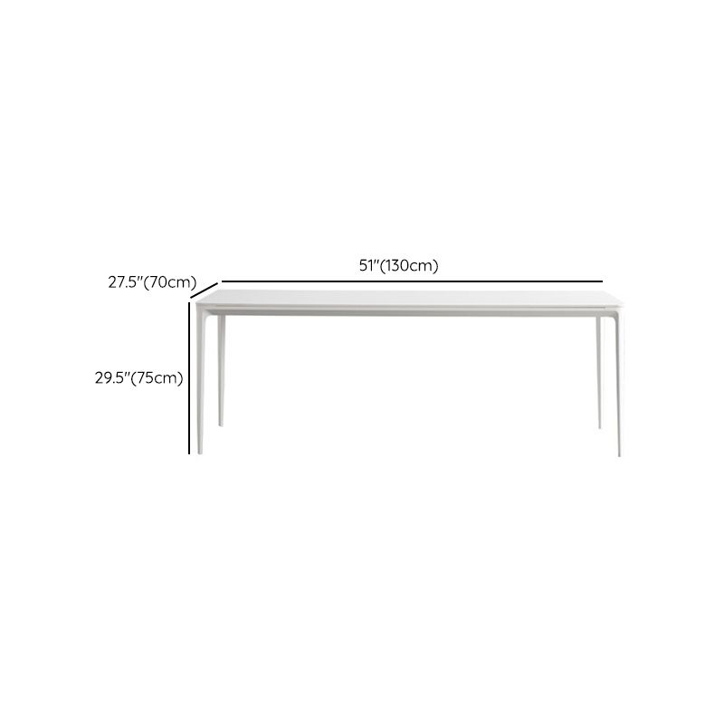 Modern Style 1/2/4/5/6/7 Pieces Dining Chairs Set Rectangle Stone Furniture in White
