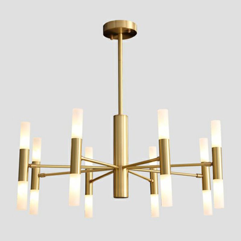 Starburst Metal Chandelier Lighting Fixture Modern Style Gold Hanging Light Fixture
