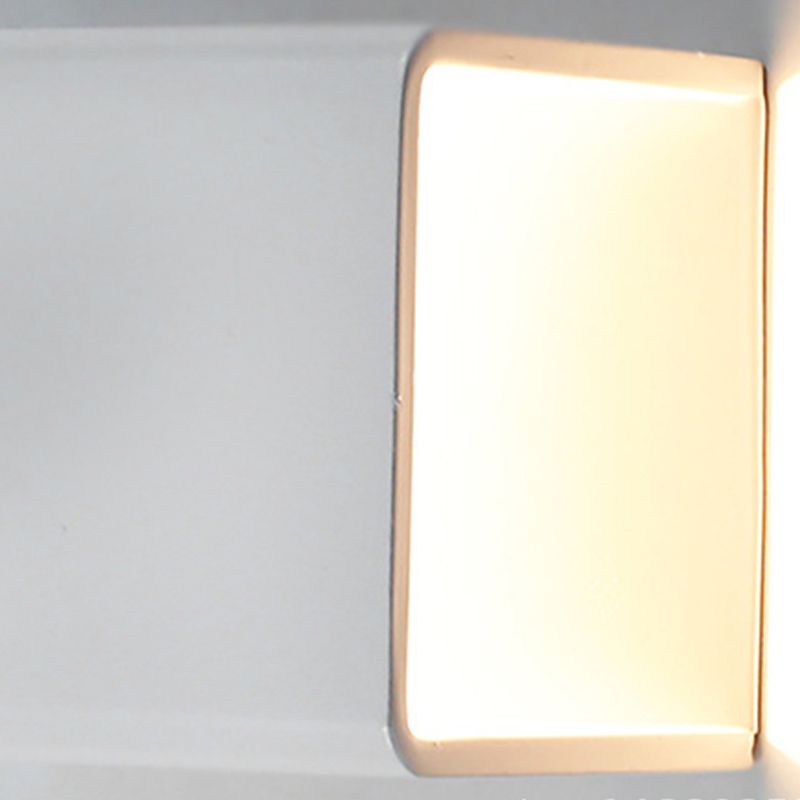 Modern Style Square Shape Wall Light Aluminum 2 Lights Sconces for Bedroom