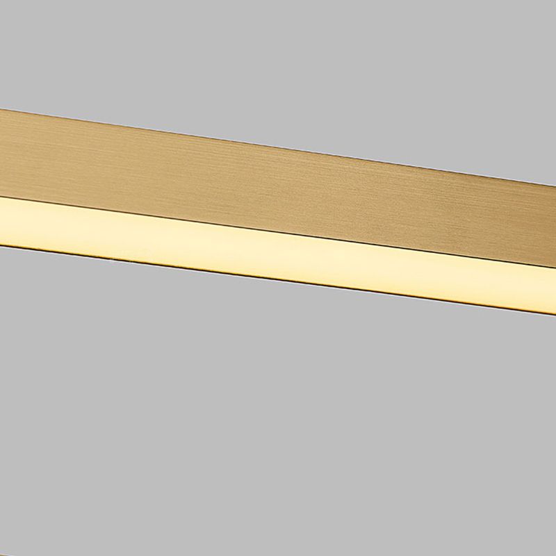 Gold Island Lights Modernes 1-Licht-Restaurant Lineare Aufhängungslampen mit Acrylschatten