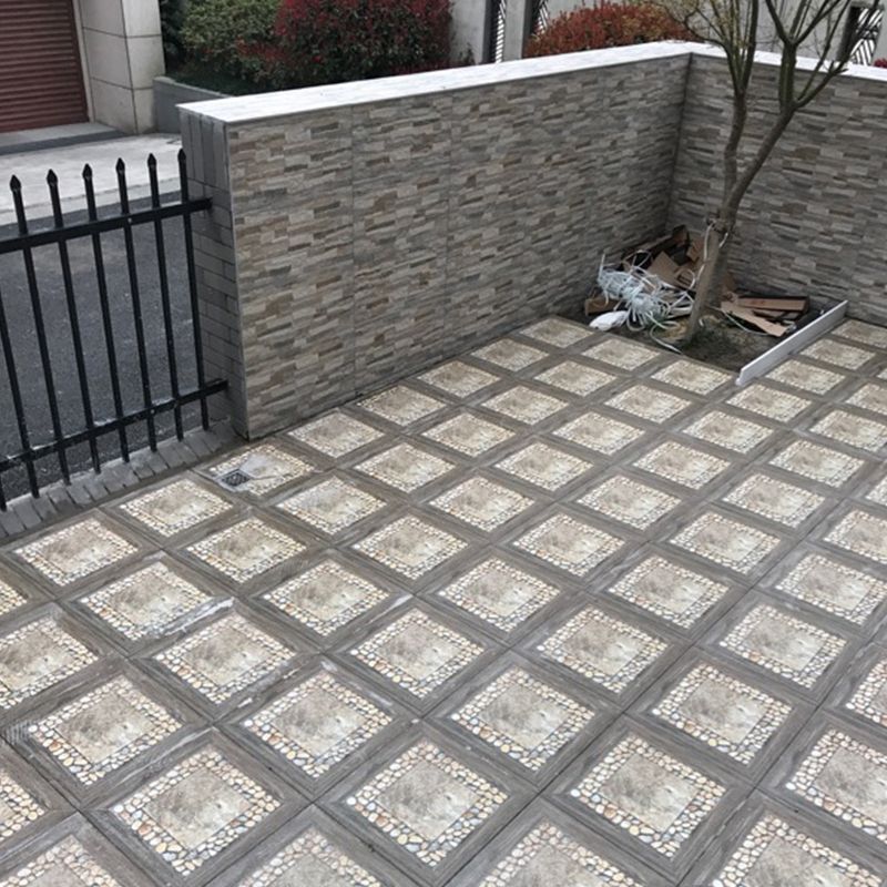 Carrelage de sol carré à bord droit, carrelage de sol design vintage pour sol extérieur