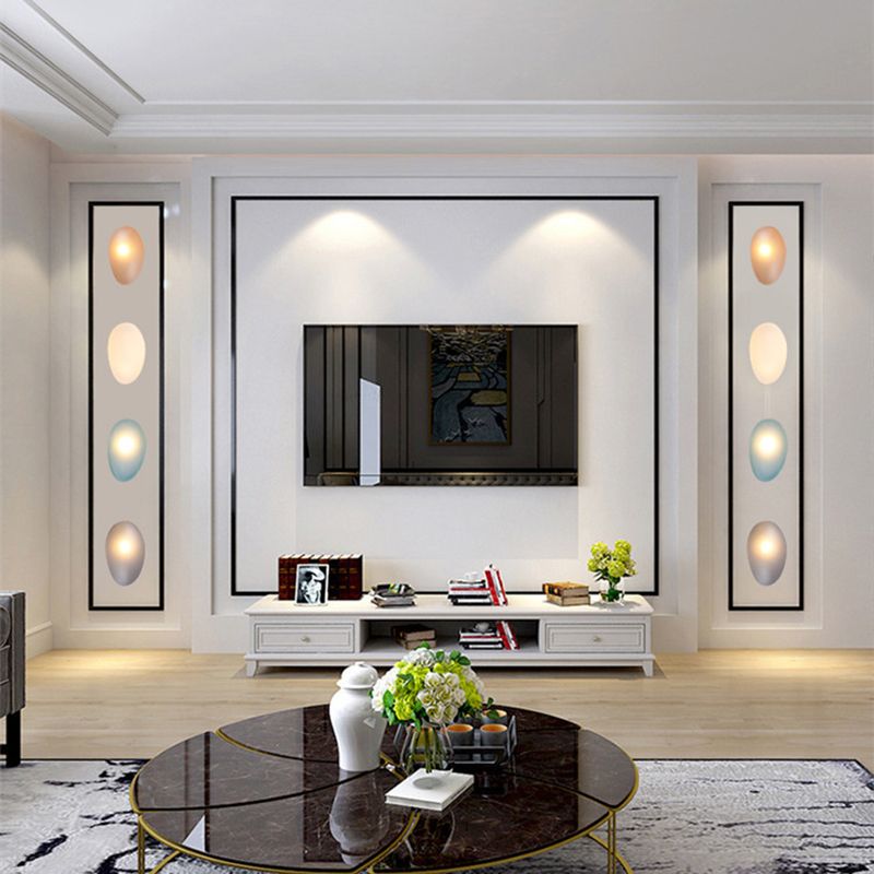 Glass Unique Shape Wall Lights Modern Style 1 Light Wall Mount Fixture for Living Room