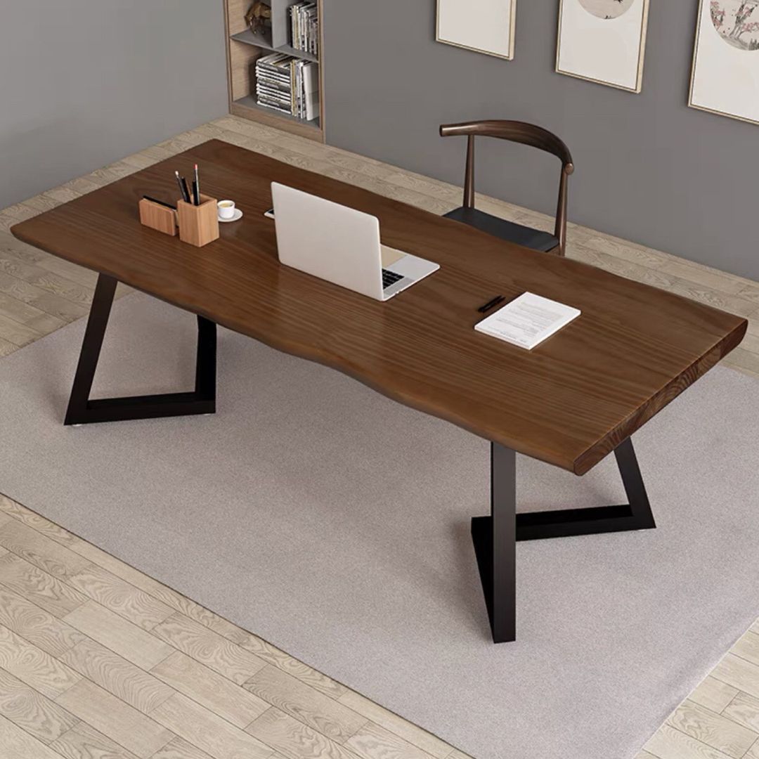 Solid Wood Meeting Table Home Office Free Form Simplicity Writing Desk