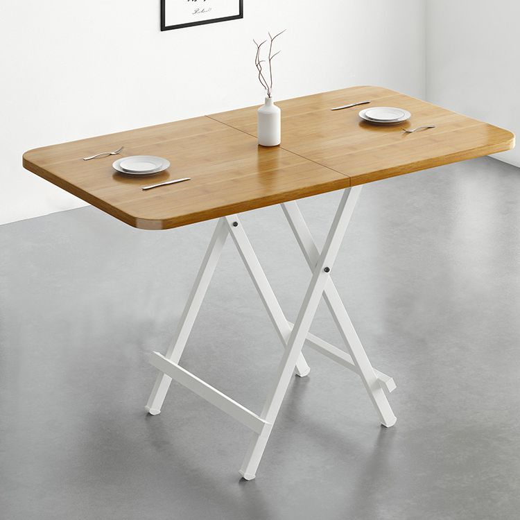 Modern Style Wooden Dining Room Set with Round Table Space-Saving Design Dining Table Furniture