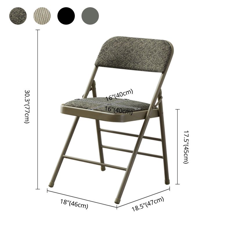 Chaise d'appoint contemporaine en métal, pliable, à dossier ouvert, sans accoudoirs, pour salle à manger