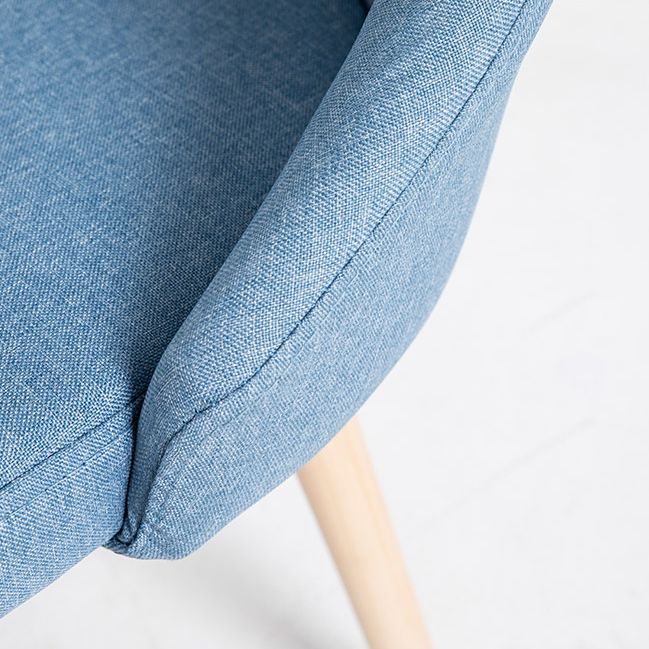 Scandinavian Beech Upholstered Side Chair Parsons Dining Chair for Home