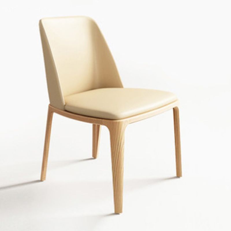 Contemporary Dining Set 1/2/5/7 Pcs Round Dining Table and Chairs with Solid Wood Frame