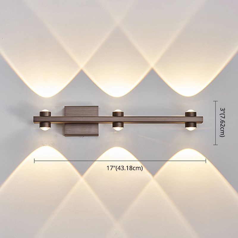 Lampada a montaggio a parete lineare moderna lampada a parete in metallo a 1 luce per bagno