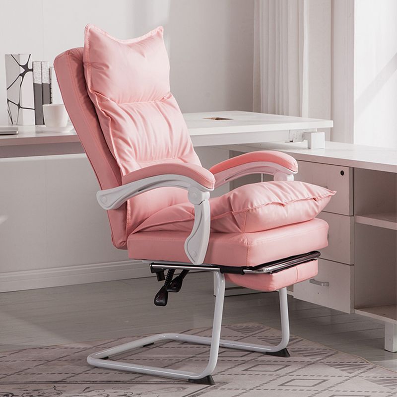 Padded Arms Office Chair Modern Leather No Distressing Ergonomic Desk Chair
