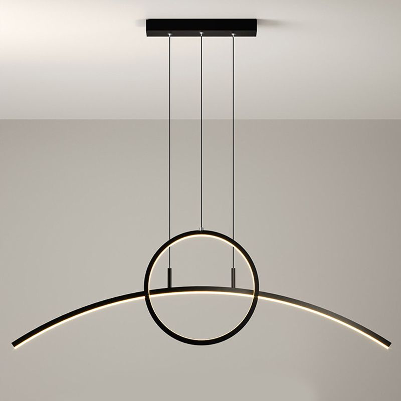 Metal Geometric Chandelier Light Fixtures Contemporary 2 Lights Pendant Light Kit
