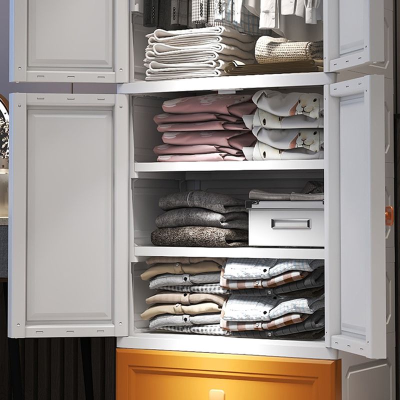 Contemporary Freestanding Wardrobe Plastic Multifunctional Wardrobe