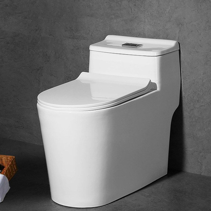 Traditional Cotton White Urine Toilet Siphon Jet Toilet Bowl with Toilet Seat