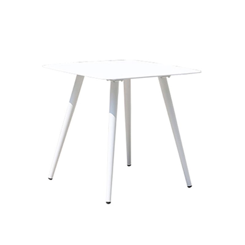 1/3/5/7 Pieces Dining Table Set White Metal Patio Dining Table Set