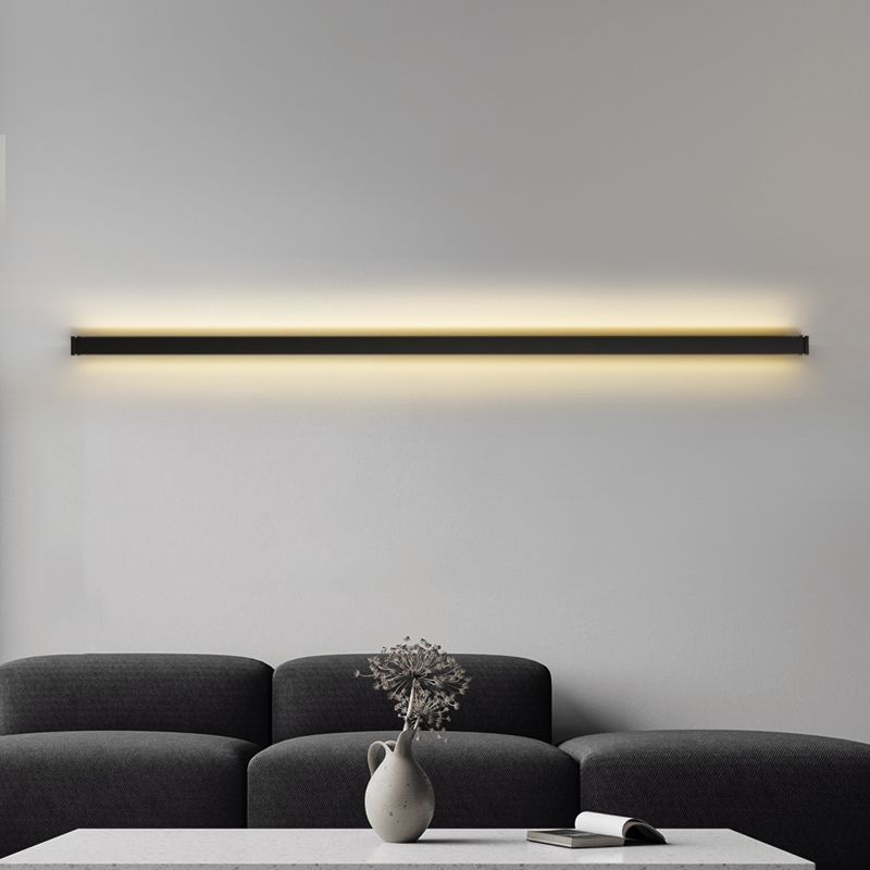 Metallic Linear Wall Light Fixture Modern Style Wall Light Sconce for Living Room