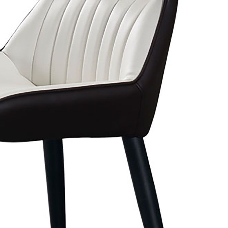 Industrial Wingback Parsons Chair for Kitchen Faux Leather Dining Chairs