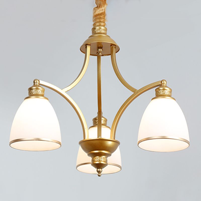 Amerikanische geometrische Kronleuchter Anhänger Lichter Metallkronleuchter mit Glasschatten