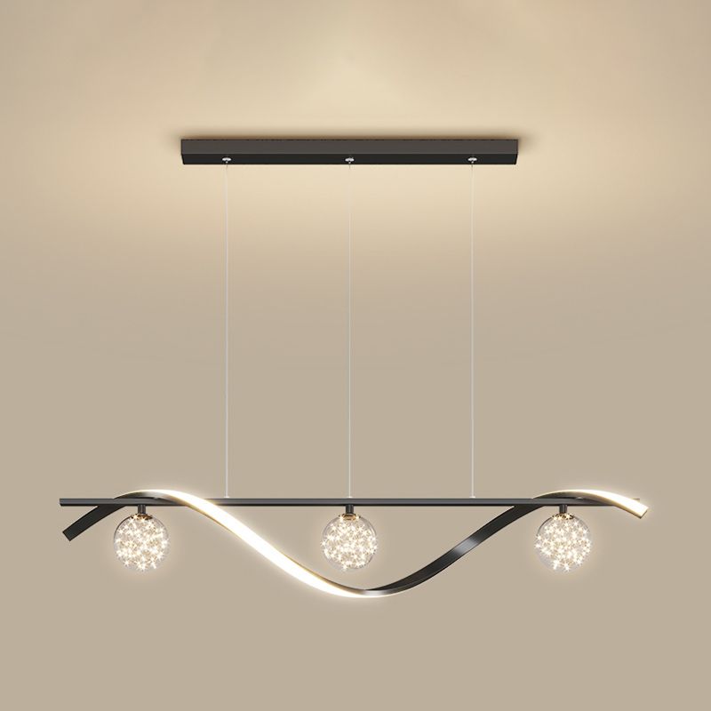 Modern Linear Chandelier Modern Kitchen Island Lighting Metal 4 Light Island Lighting in Gold