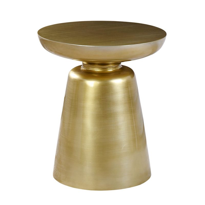 16.9"/23.6" Tall Pedestal Metal End Table Round Solid Color Side End Table