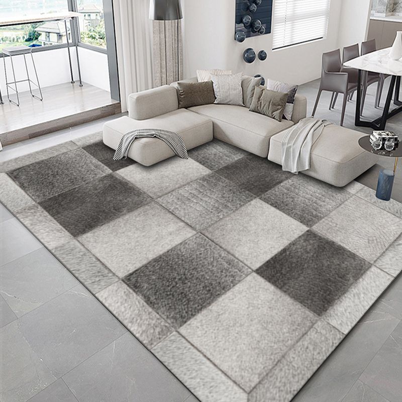 Ashen Modern Rug Polyester Grafisch Tapijten Niet-slip achtersteundiks voor thuisdecoratie