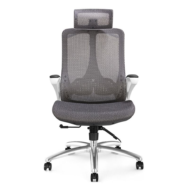 Modern Black and White Chair Home Office Chair with Metal Base