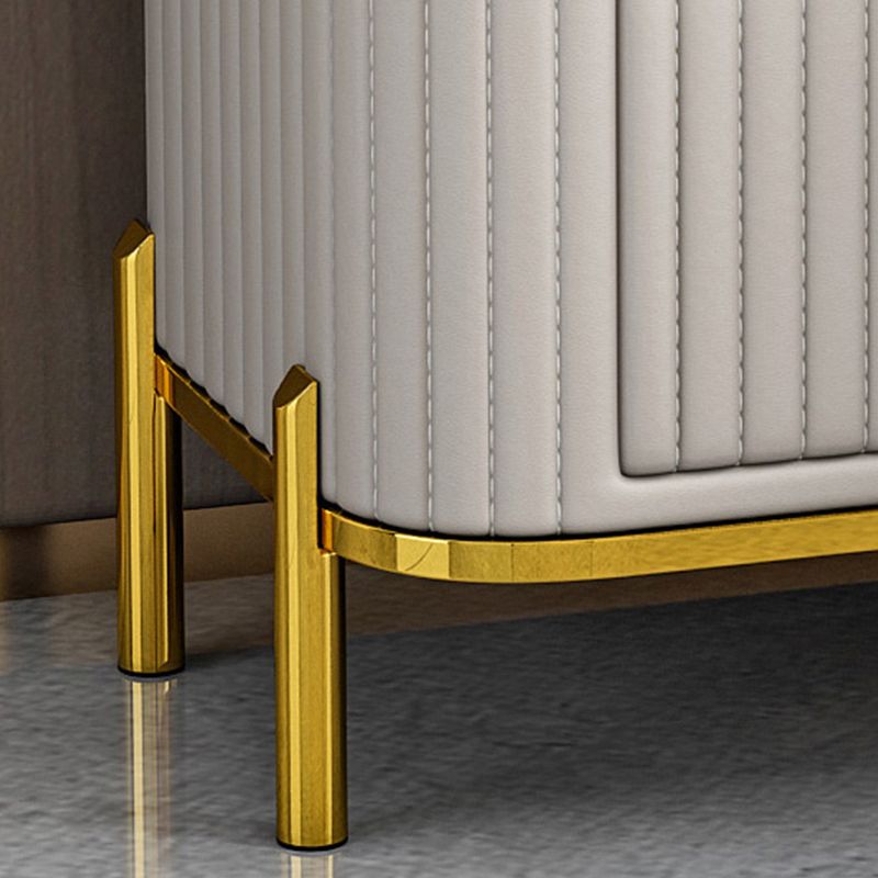 Glam Vertical Stone Storage Chest Bedroom Chest with Drawers