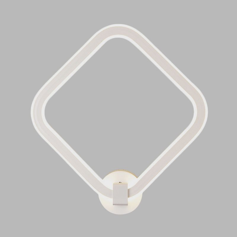 Crame de rhombus en acrylique Applique de lampe de la lampe à LED moderne Éclairage mural blanc pour le chevet