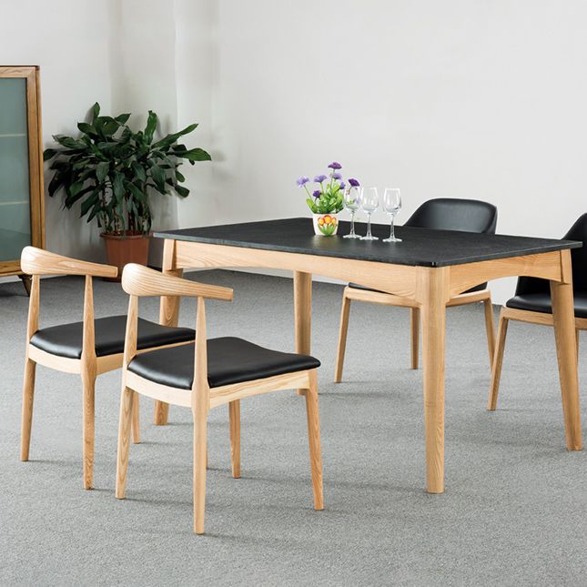 Silla de comedor de madera maciza de estilo tradicional, sillas laterales de comedor con respaldo abierto