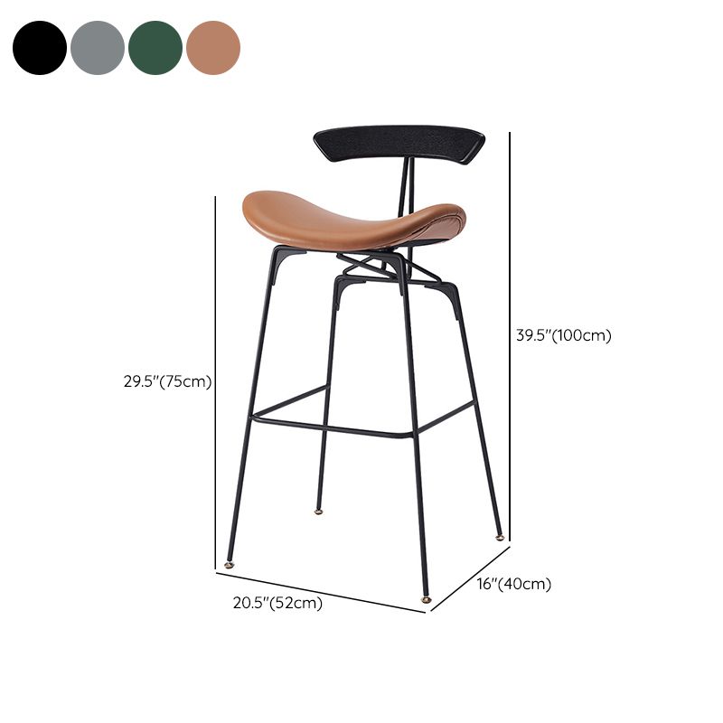 Glam Iron Counter Height Stools Cushion Bar Stool for Bristol