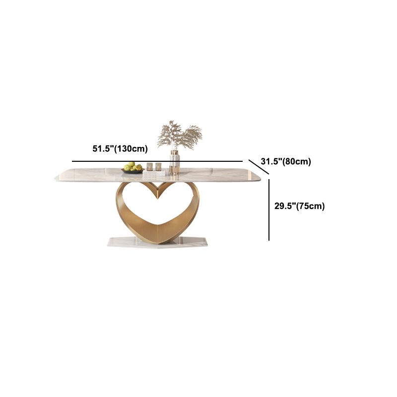 Nordic Glam Rectangle Sintered Stone Table Set 1/4/5/7/9 Pieces Dining Set