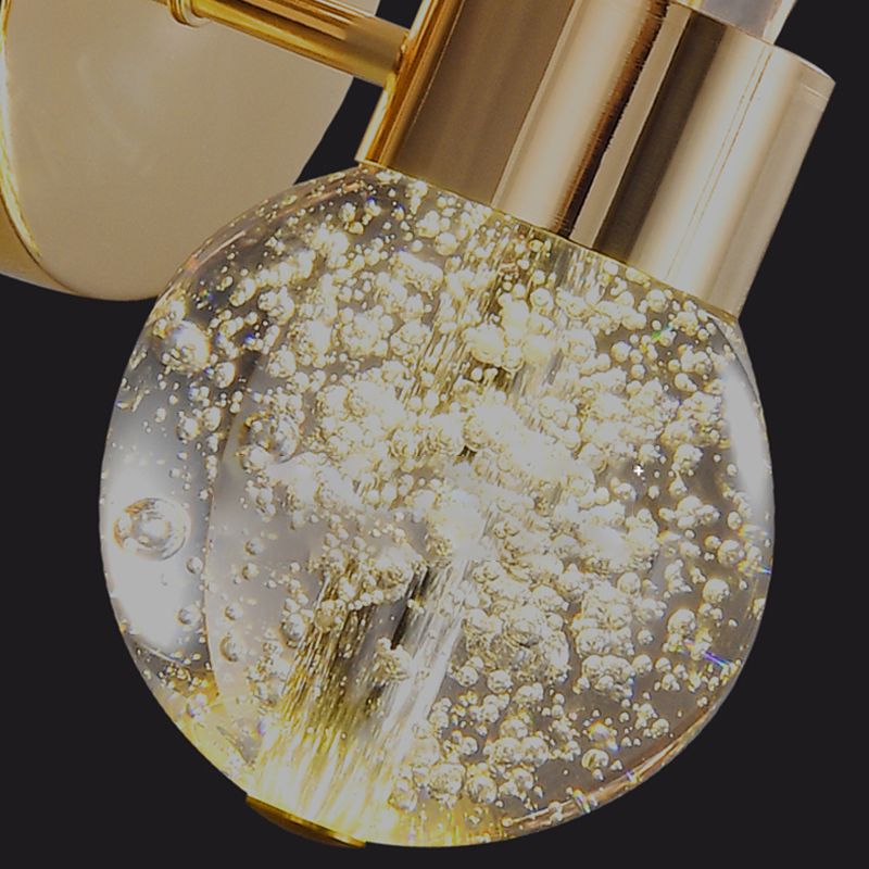 Crystal Unique Wall Sconce Modern 3 Lights Wall Mount Light Fixture in Gold