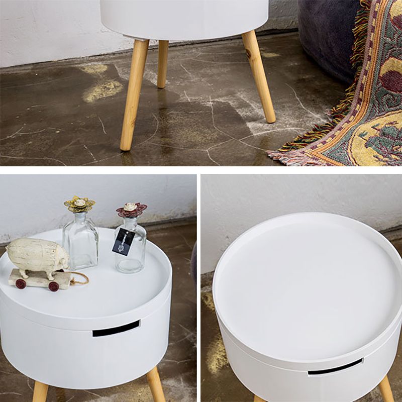 3 Legs 2 Round Coffee Table Contemporary Wood Coffee Table Set