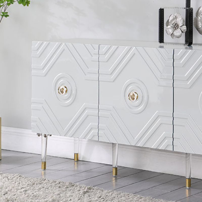 Engineered Wood Sideboard Cabinet with Adjustable Shelves Modern Sideboard Table