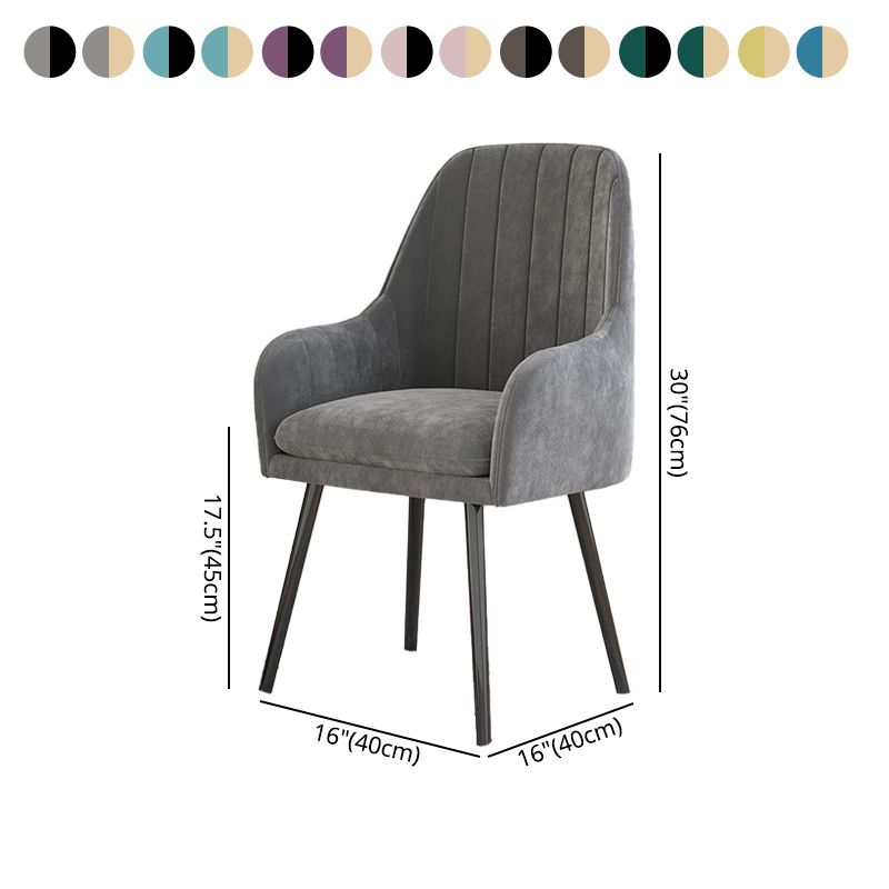Silla de comedor tapizada escandinava con respaldo sólido, silla individual para el hogar
