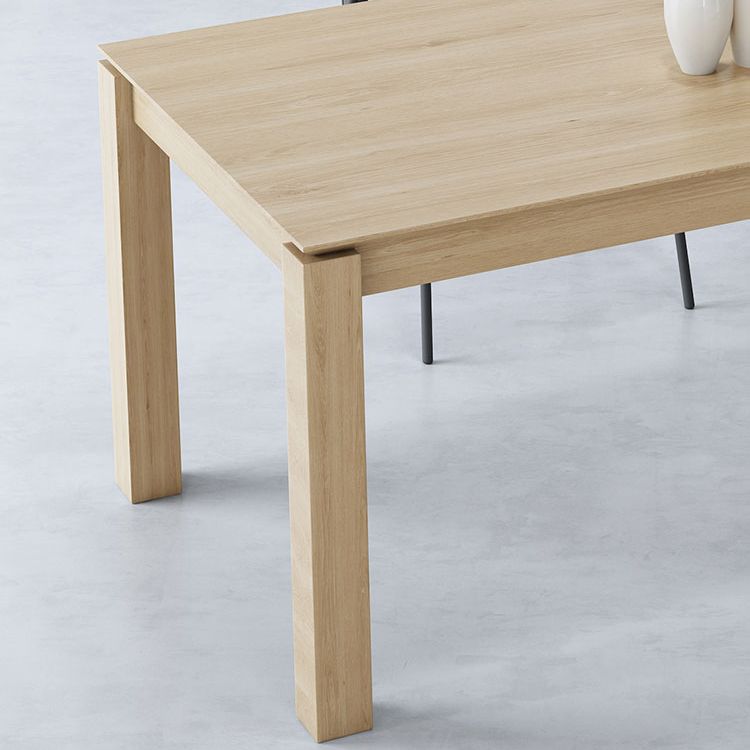 4 Legs Dining Table Solid Wood Dining Table with Natural Finish Legs