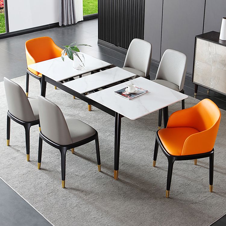 Rectangle Sintered Stone Kitchen Table Home Extendable Dining Table