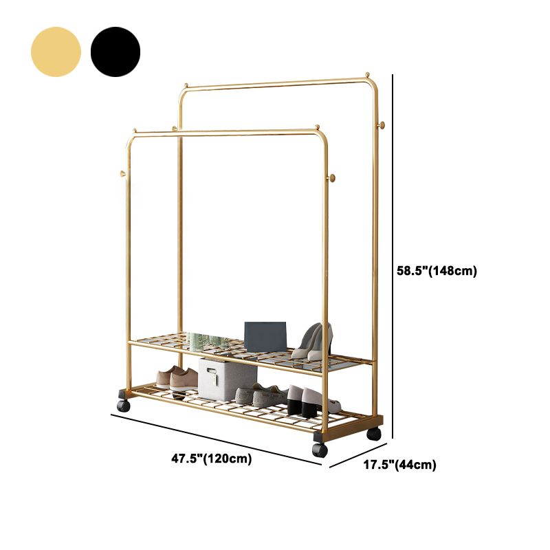 Contemporary Style Wardrobe Metal Bedroom Wardrobe Closet With Shelf