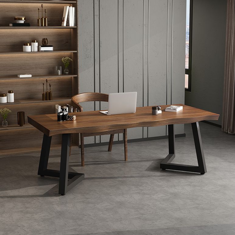 Industrial Dining Set 1/2 Pieces Solid Wood Double Pedestal Dinette Set