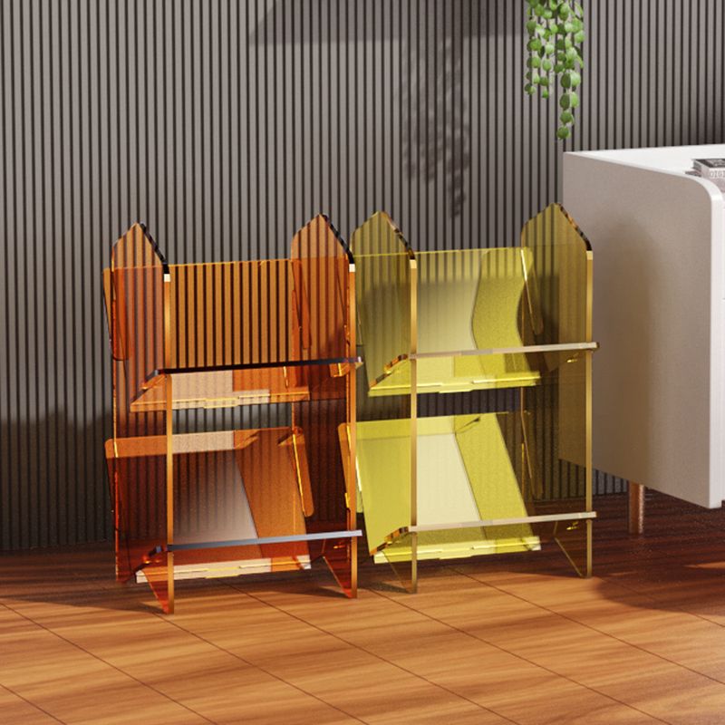 Modern Acrylic Bookcase, Geometric Bookshelf for Any Room, 12.5" L X 10" W